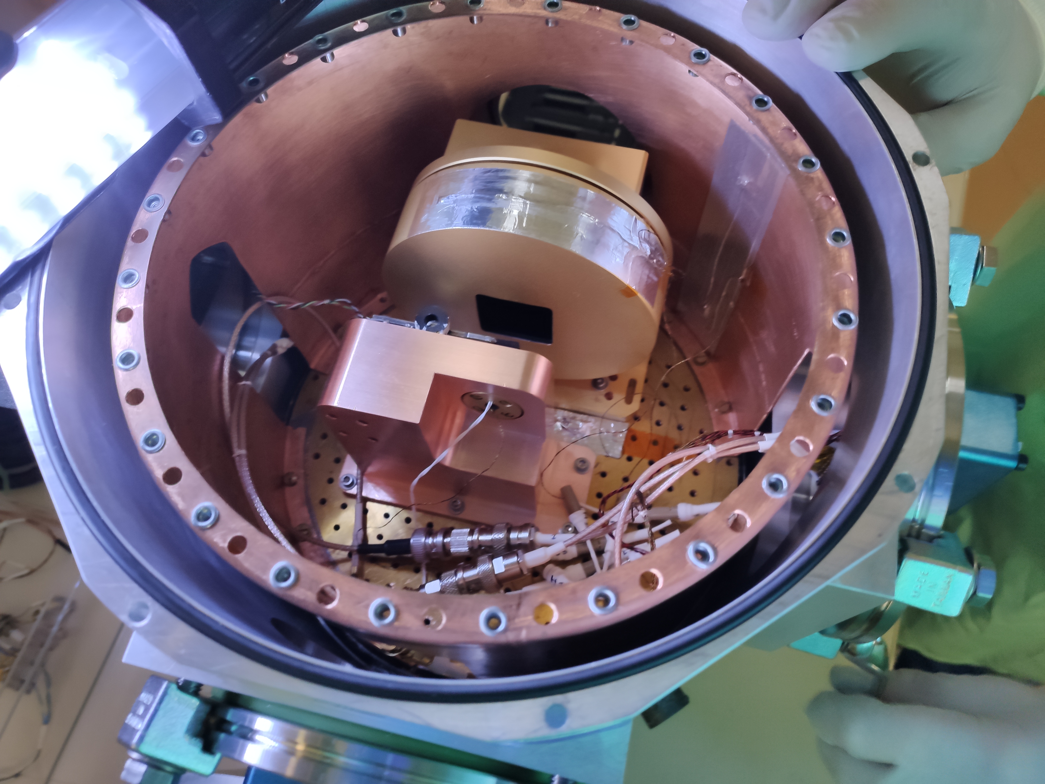 La cryostat azote avec le detecteur MCT et le baffle